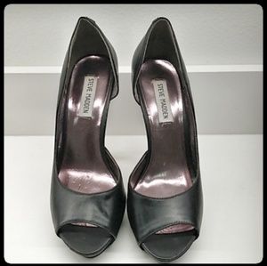 👠Steve Madden Open Toe Black Shoes Size Size 9